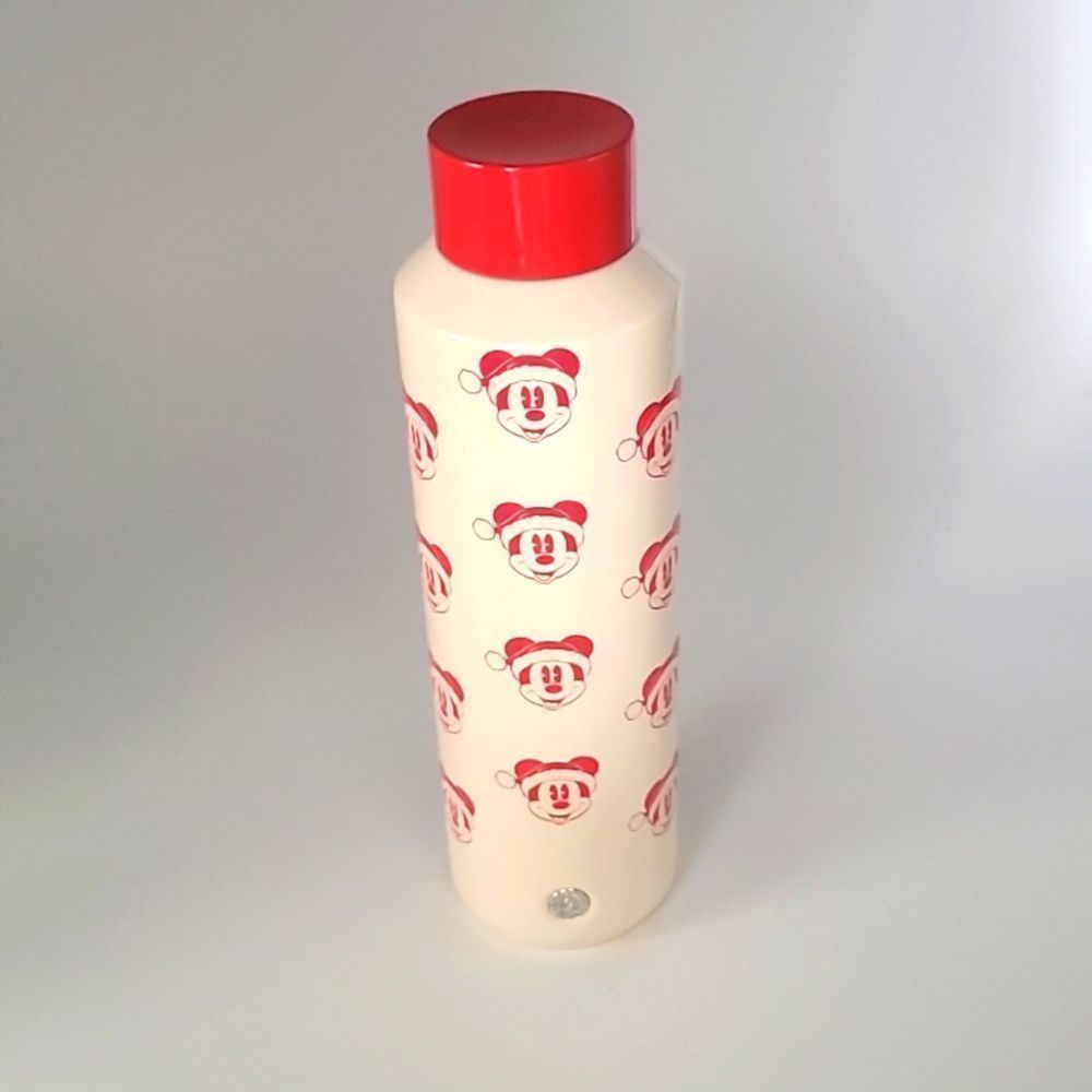 2022 Disney Parks Christmas Santa Mickey Metal Thermos New Starbucks